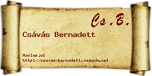 Csávás Bernadett névjegykártya